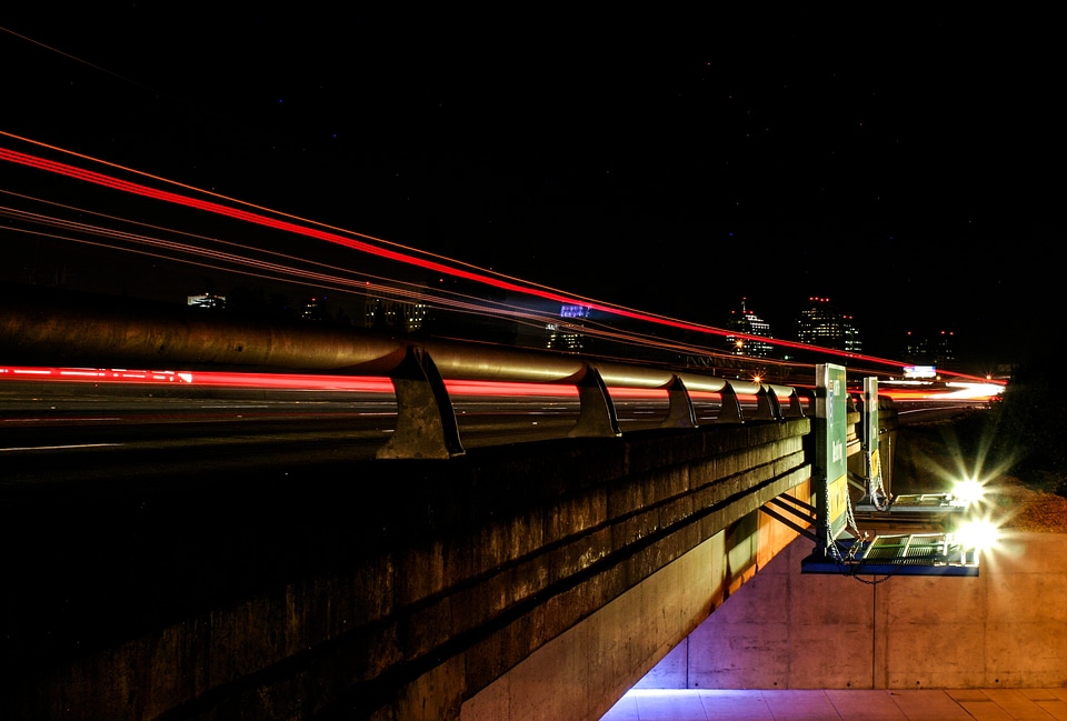 Light night road photo