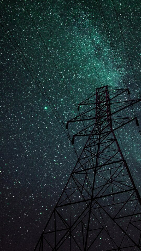 Stars power lines