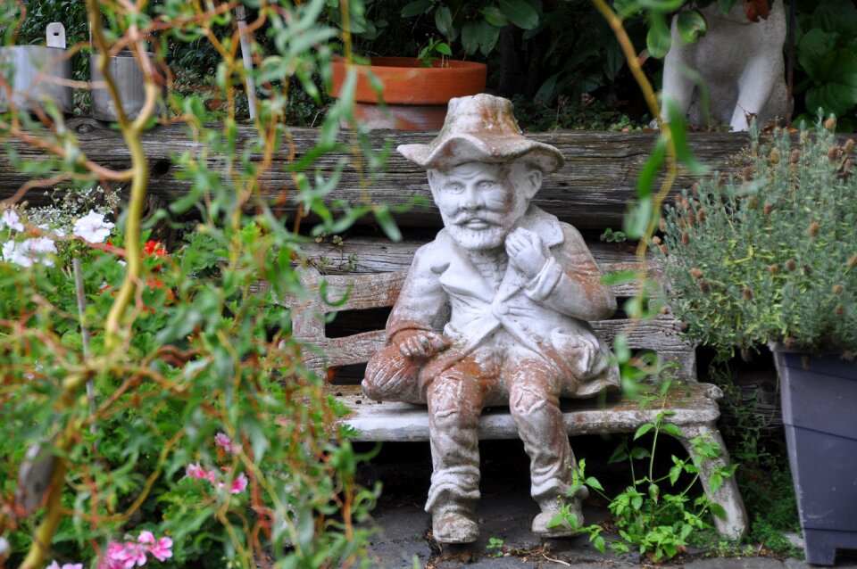 Grandfather guardian of the garden garden