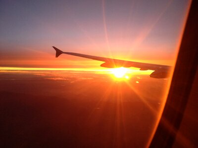 Sunset transportation aviation photo