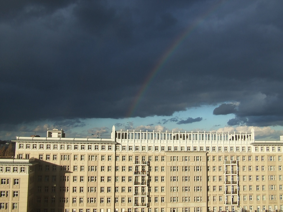 Berlin building rainbow