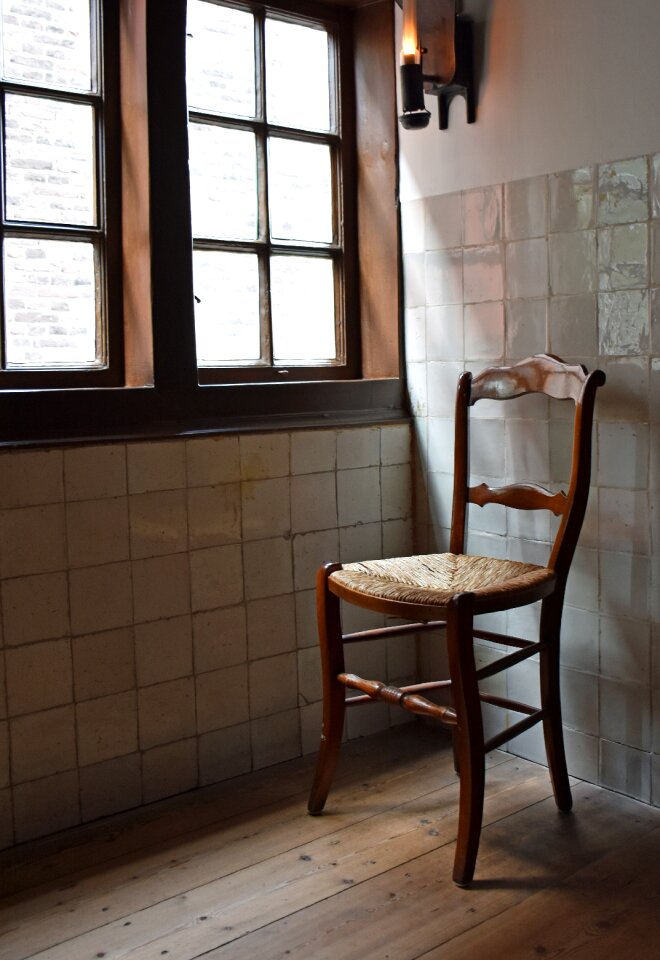 Lonely abandoned chair