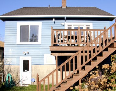 Wood blue terrace