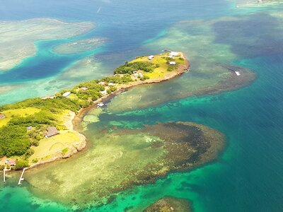 Blue coral lagoon photo