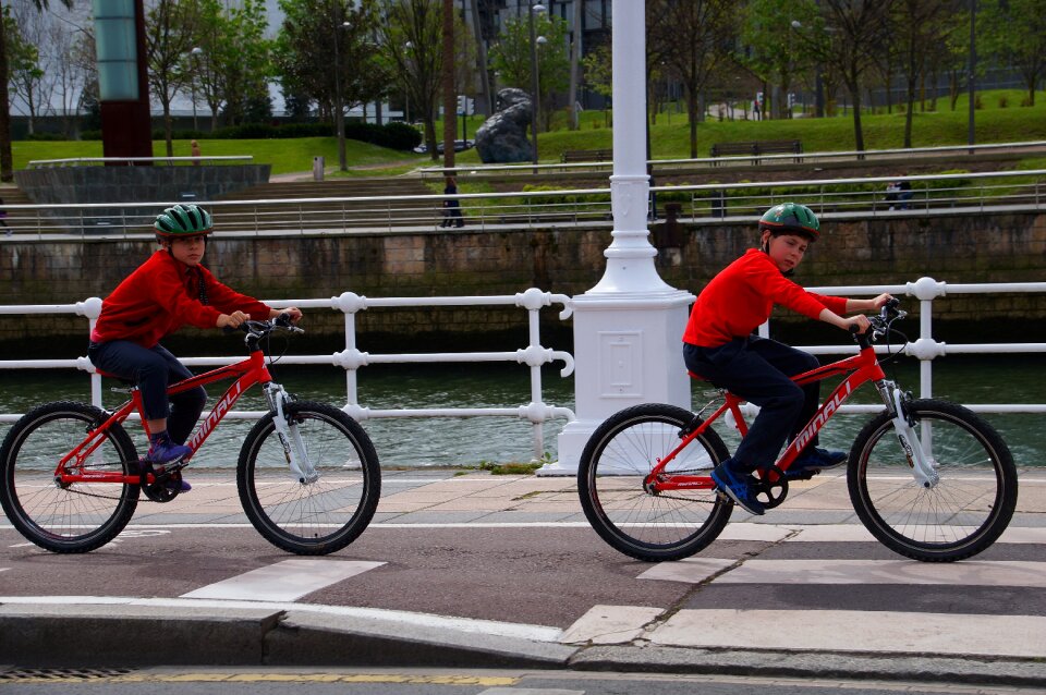 Sport two children bike bilbao