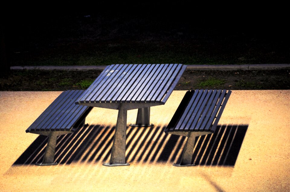Park chairs light