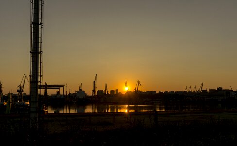 Sun industrial evening