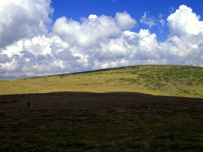 Clouds shadow man
