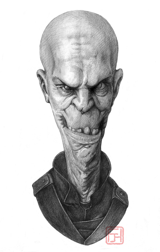 Character sketch ball point pen