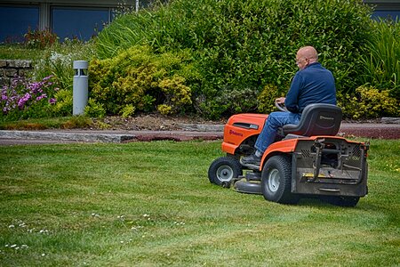 Mower man worker photo