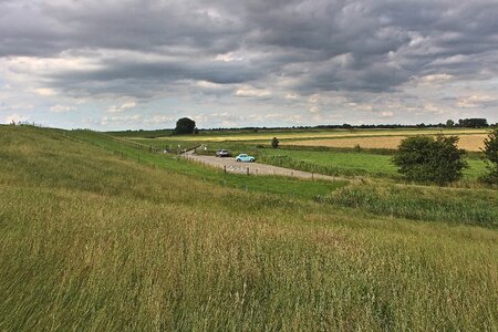 Fields sky cloudy