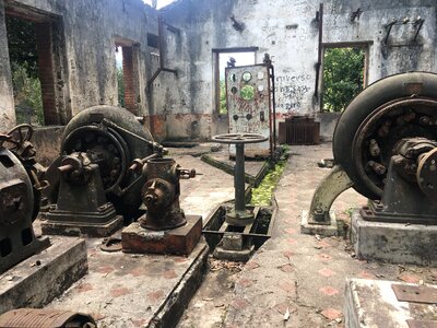 Machinery bombs water