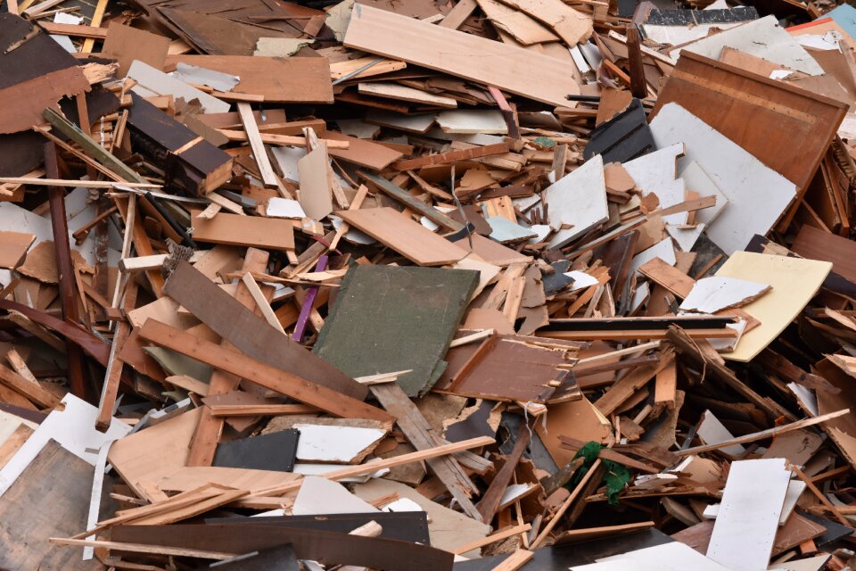 Wood scrap garbage