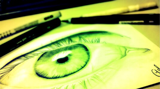Drawing eye pencil draw