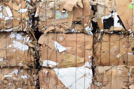 Recycling bale cardboard cardboard bale photo