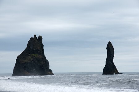 Beach reynisfjara troll legend photo