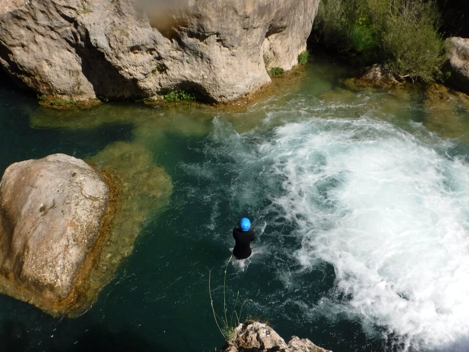 Canyoning canyoning basin jump