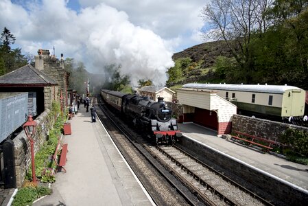 Transportation steam railway photo