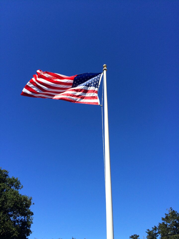 Symbol american flag waving