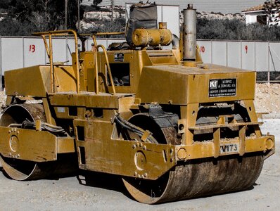 Construction machinery yellow
