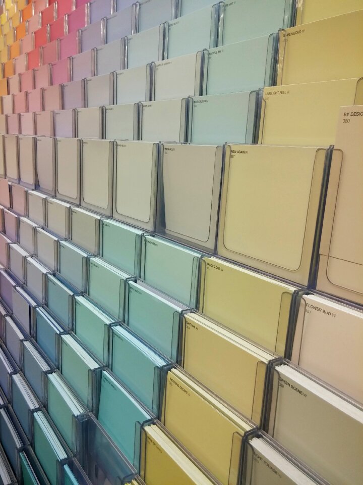 Paint swatches colours