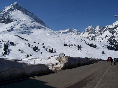 Austria ski run winter
