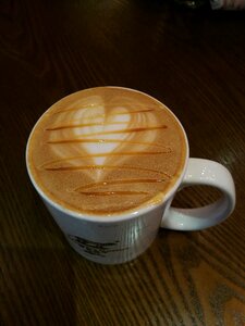 Cup foam heart photo