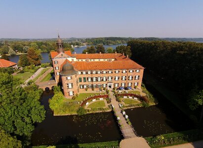 Building eutiner schloss luftbildaufnahme