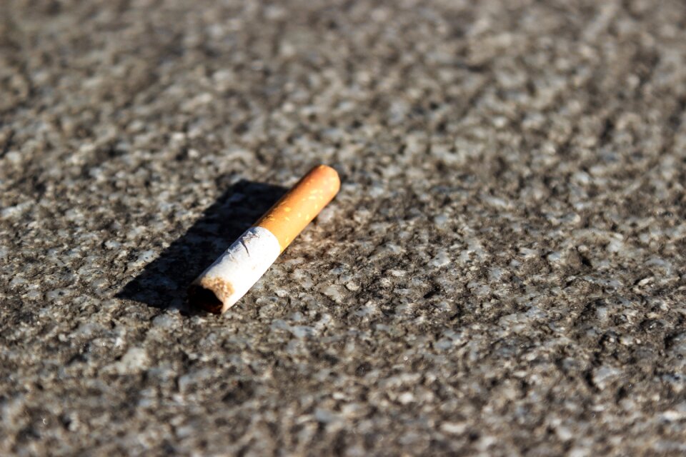 Cigarette end throw away stub
