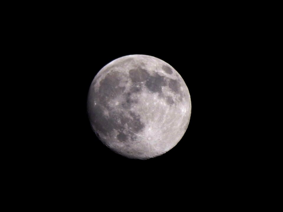 Glow full moon evening sky