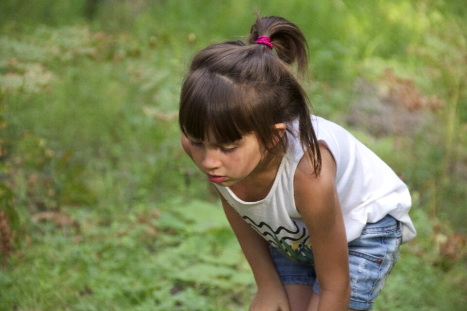 Girl in grass nature