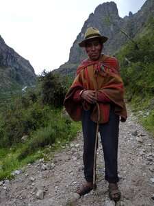 Peruvian costume aged man photo