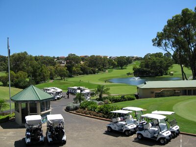 Golf course club golfer