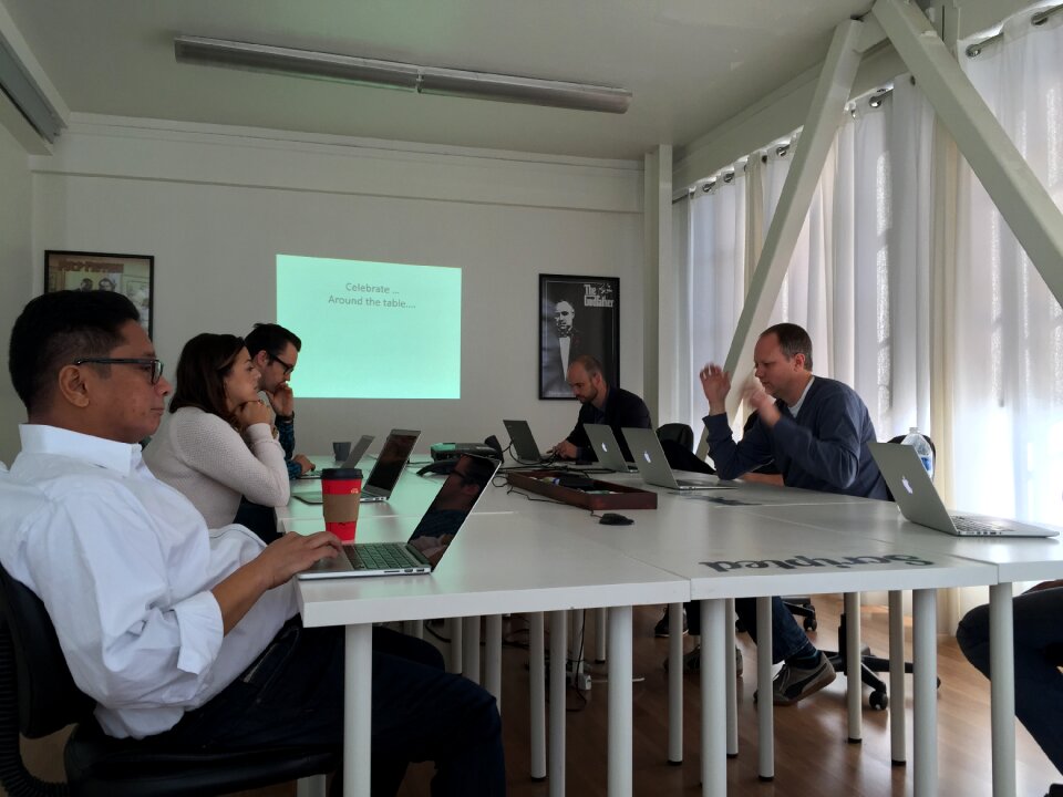 Laptop startup gray presentation