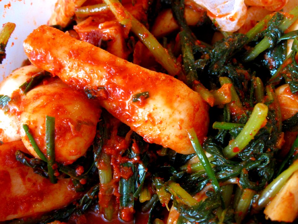 Kimchi pony tail radish korean radish
