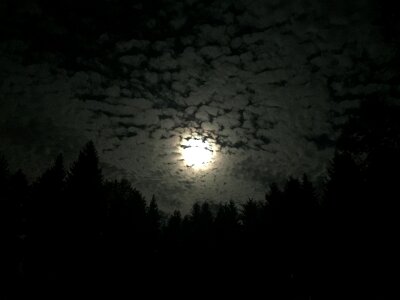 Weird full moon clouds