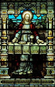 Cathedral church window last supper