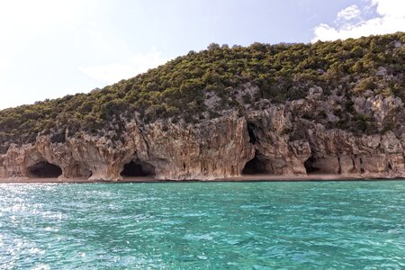 Mediterranean water rock photo