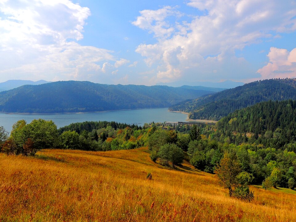 Water dam landscape