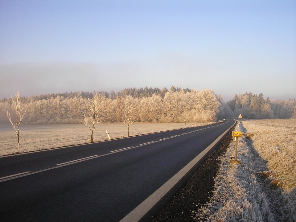 Autumn winter road
