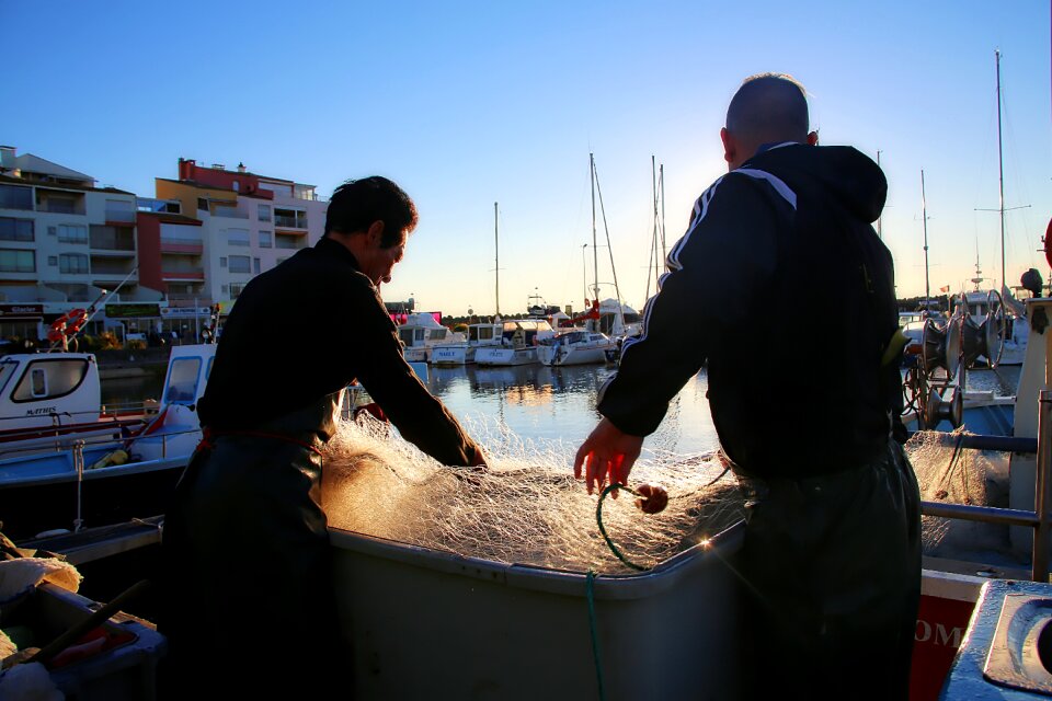 Net marin fisherman boat