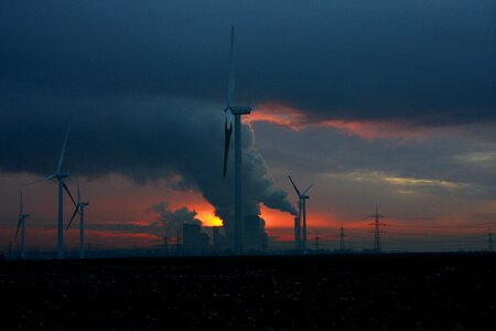 Wind power ecology clouds photo