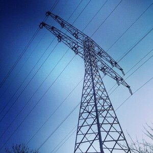 Current electricity power lines photo