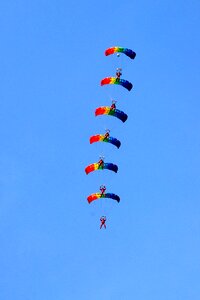 Sky airshow parachuting holiday