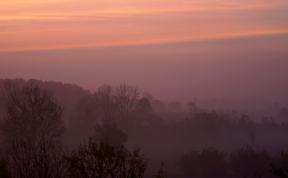 In the morning morning landscape