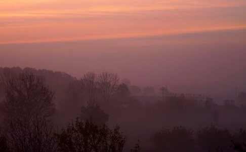 In the morning morning landscape