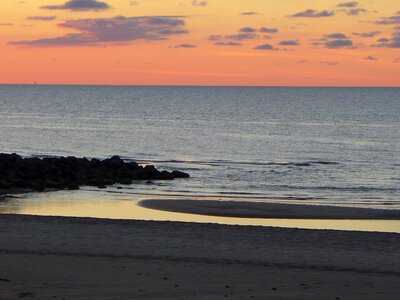 Ocean relaxation sunset photo