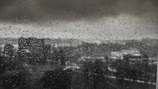 Raindrops window droplets photo
