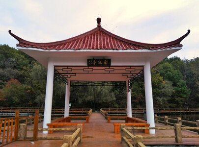 Suzaku hill pavilion autumn