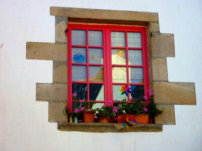 Red architecture house